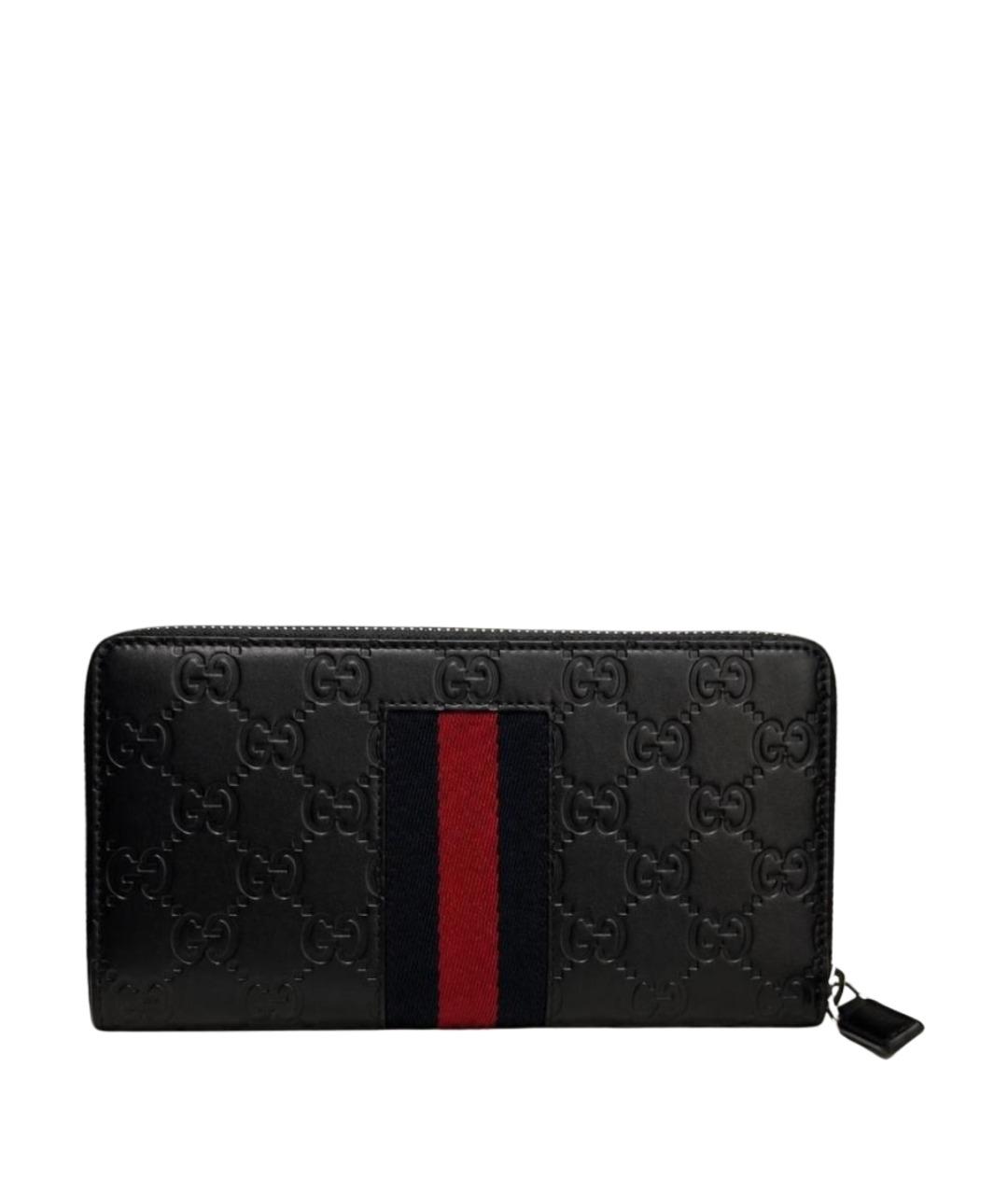 GUCCI Черный кожаный кошелек, фото 1