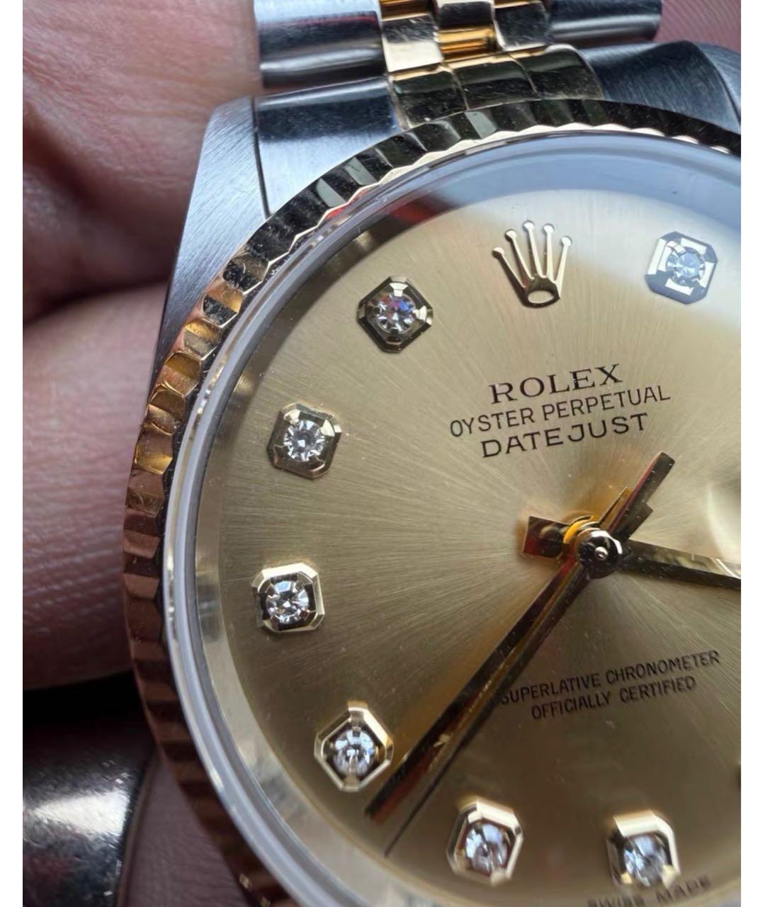 ROLEX Серебряные часы из желтого золота, фото 4