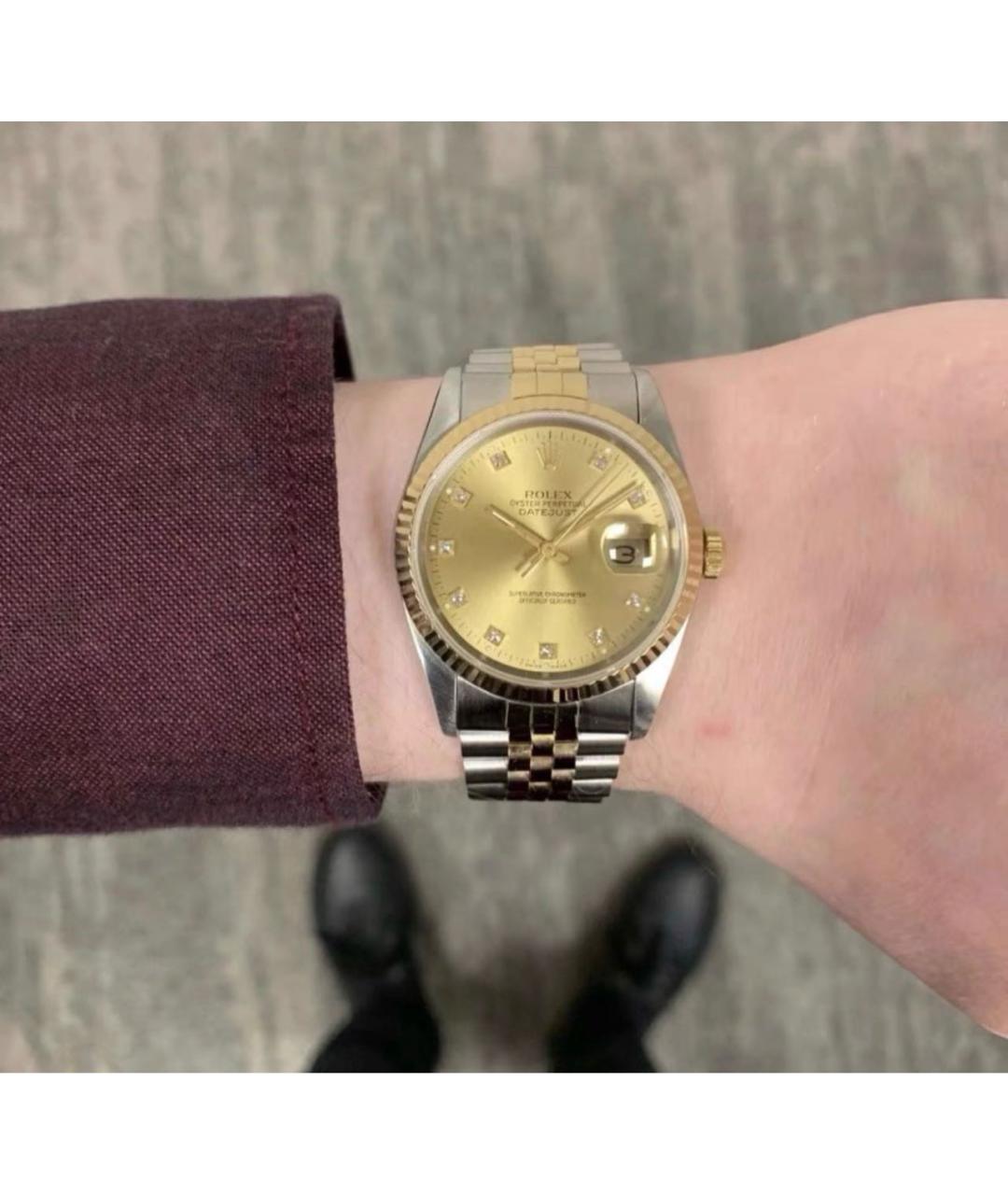 ROLEX Серебряные часы из желтого золота, фото 3