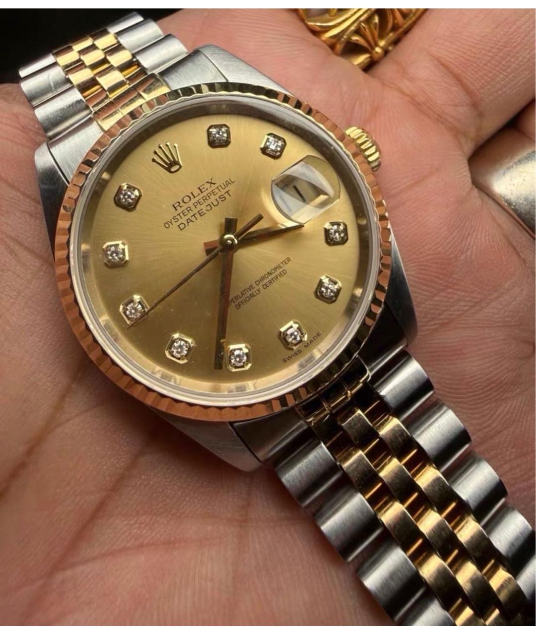 ROLEX Серебряные часы из желтого золота, фото 5