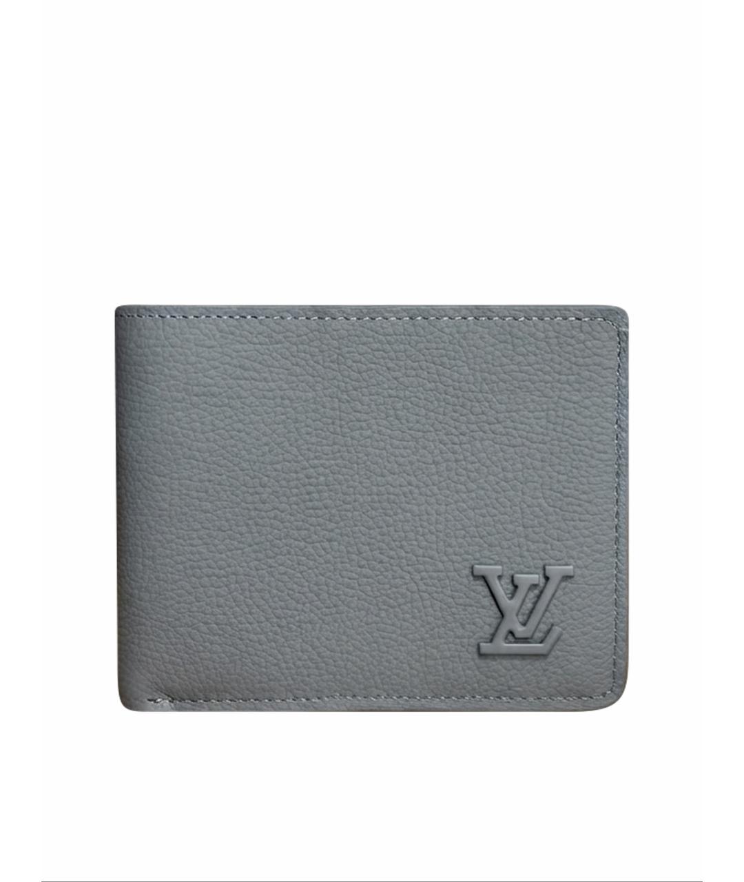 LOUIS VUITTON Серый кожаный кошелек, фото 1