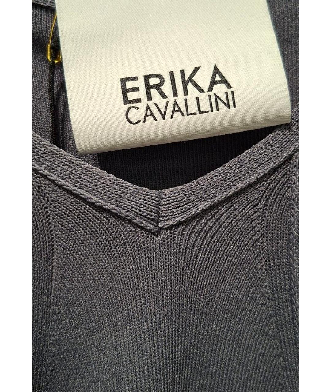 ERIKA CAVALLINI Серая деним майка, фото 5