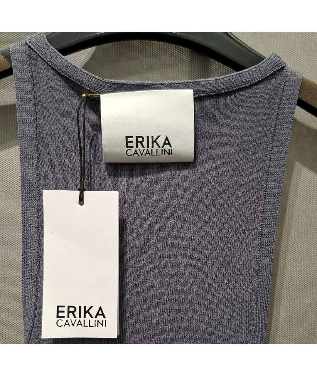 ERIKA CAVALLINI Серая деним майка, фото 3