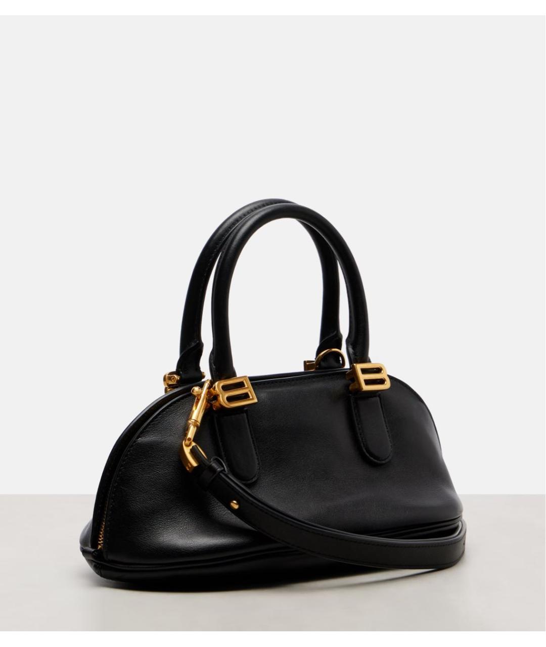 BALENCIAGA Черная кожаная сумка с короткими ручками, фото 3