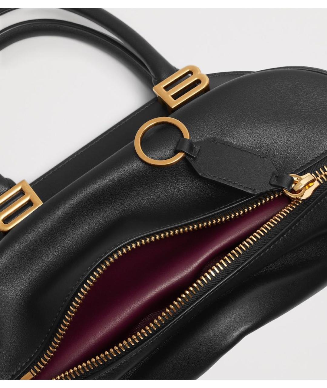 BALENCIAGA Черная кожаная сумка с короткими ручками, фото 8