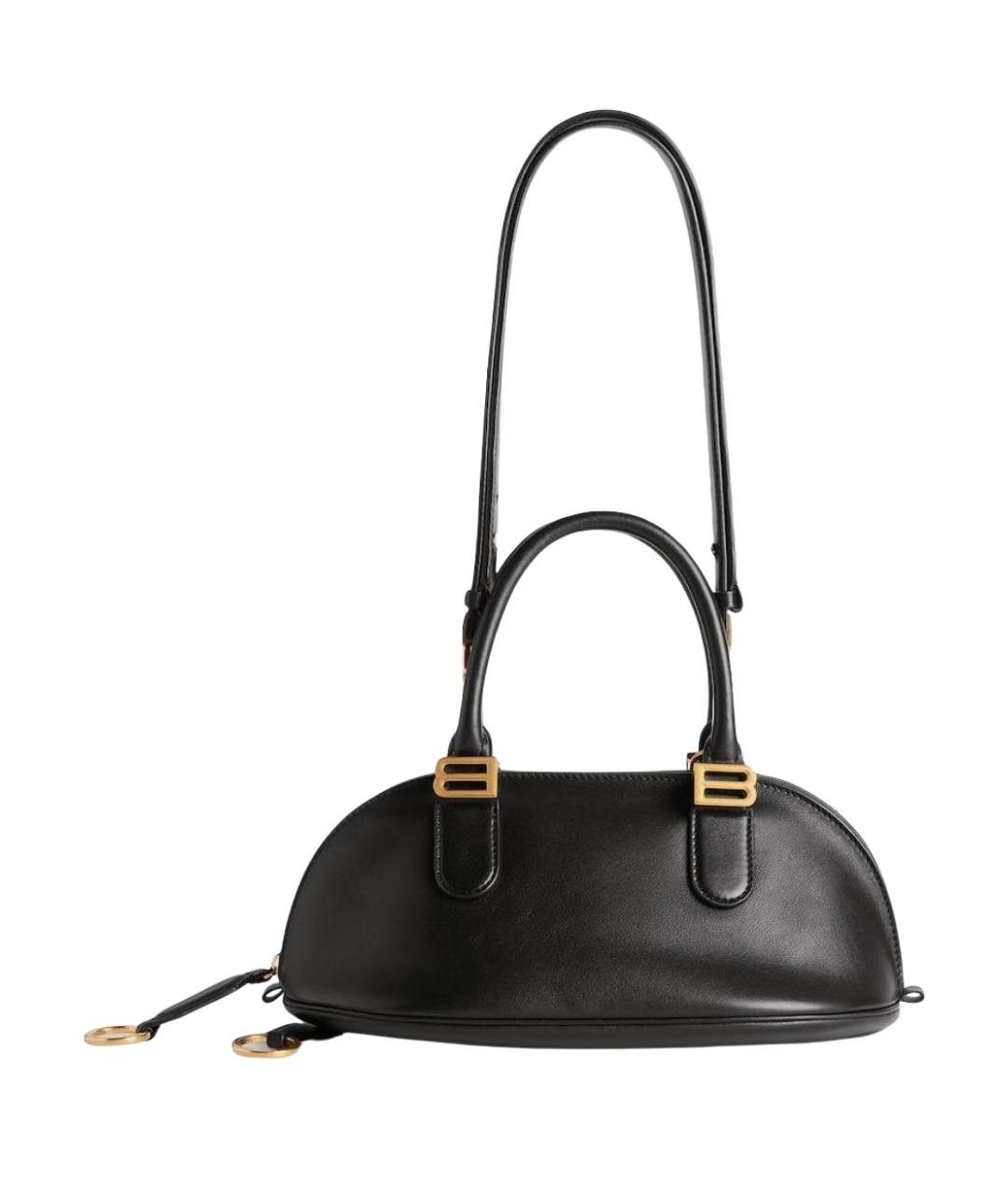 BALENCIAGA Черная кожаная сумка с короткими ручками, фото 1