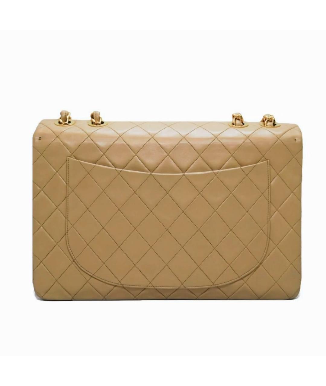 CHANEL Бежевая кожаная сумка через плечо, фото 3