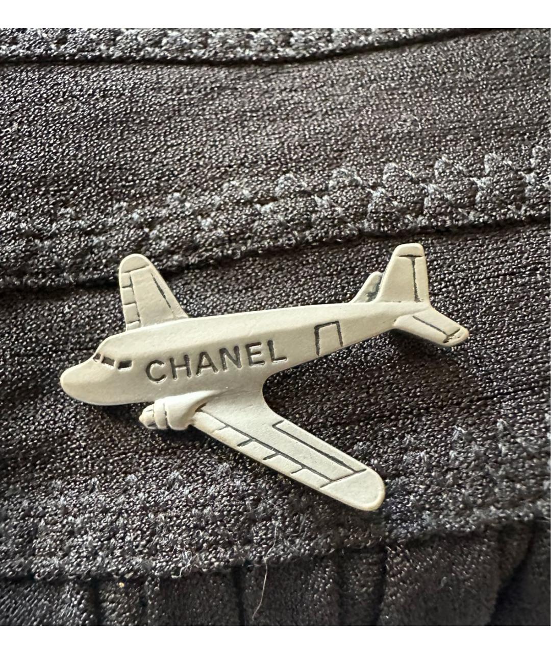 CHANEL Черная вискозная майка, фото 4