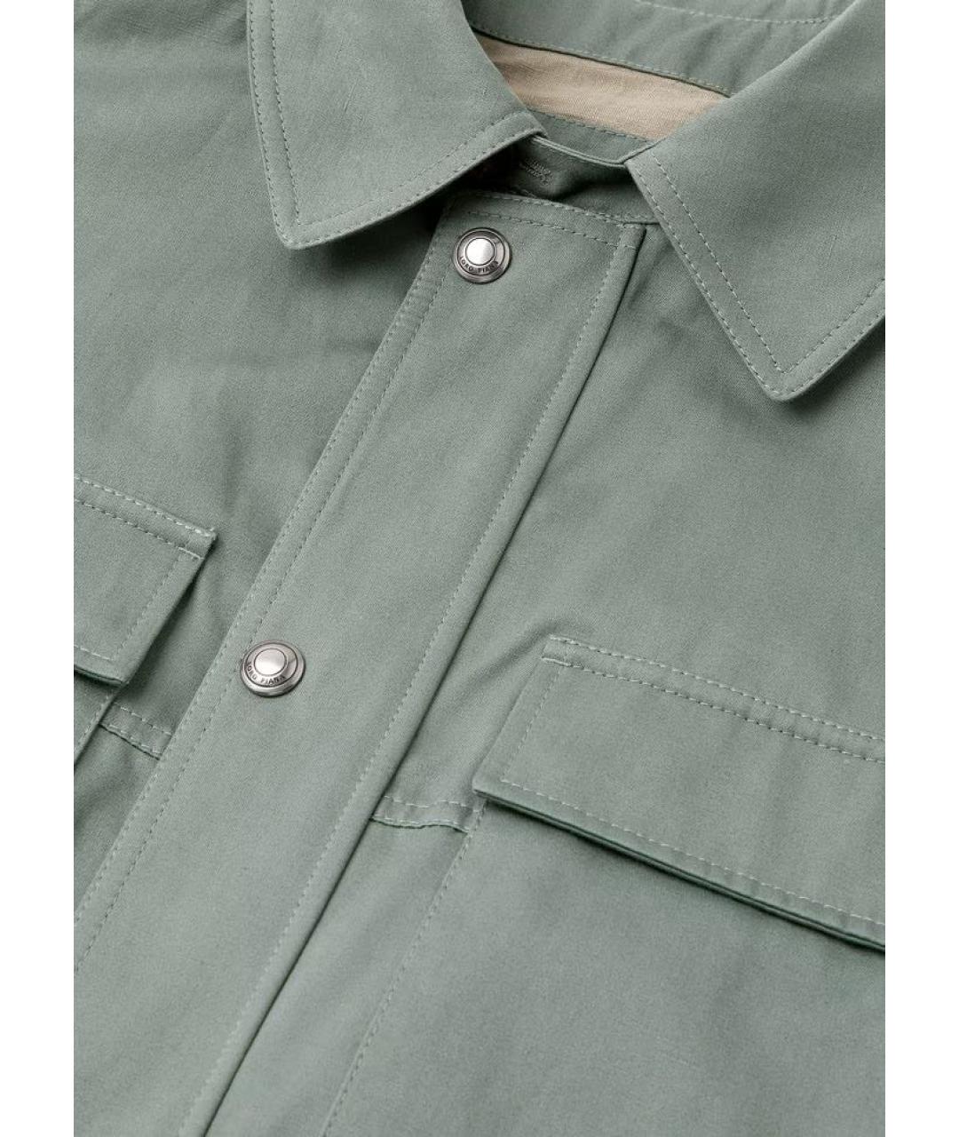 LORO PIANA Бирюзовая хлопковая куртка, фото 6