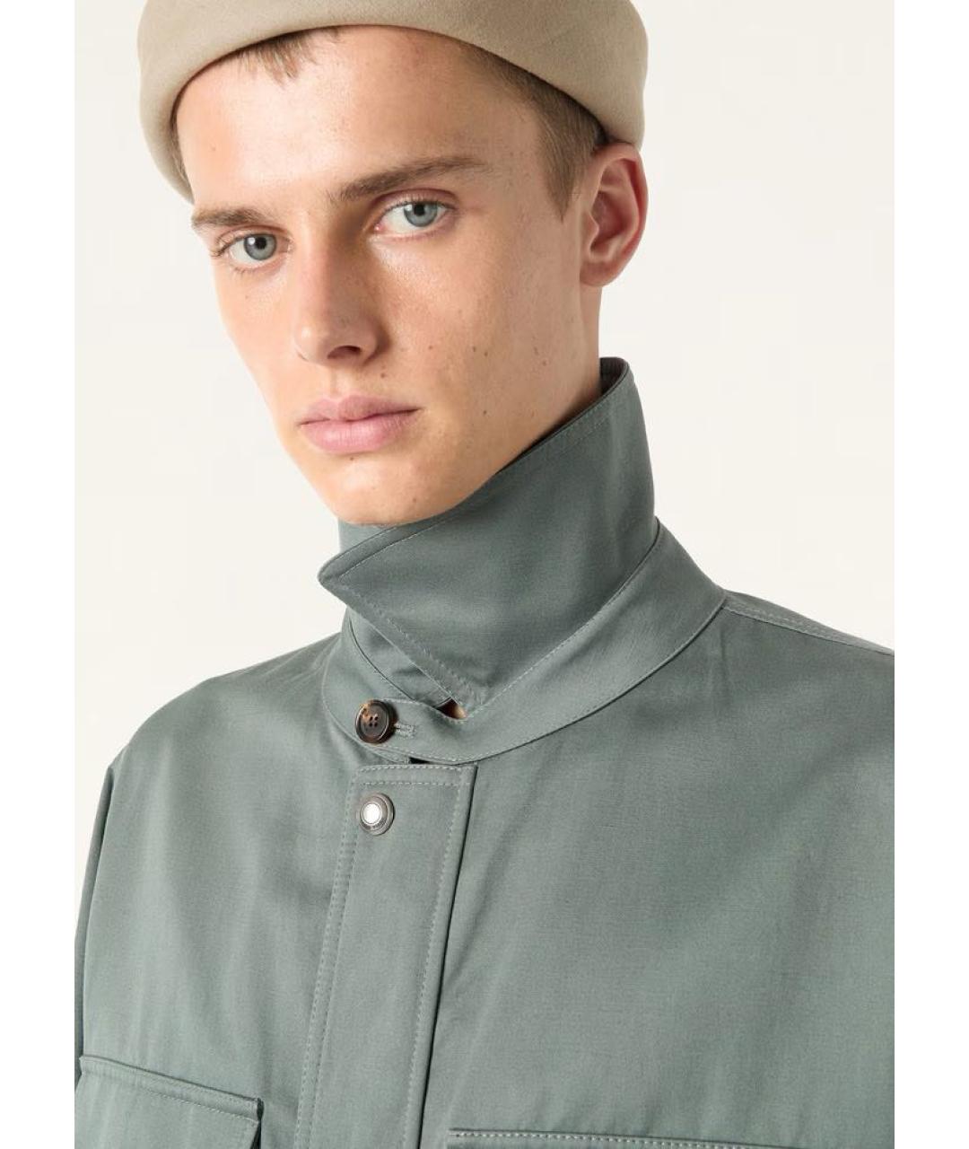 LORO PIANA Бирюзовая хлопковая куртка, фото 3