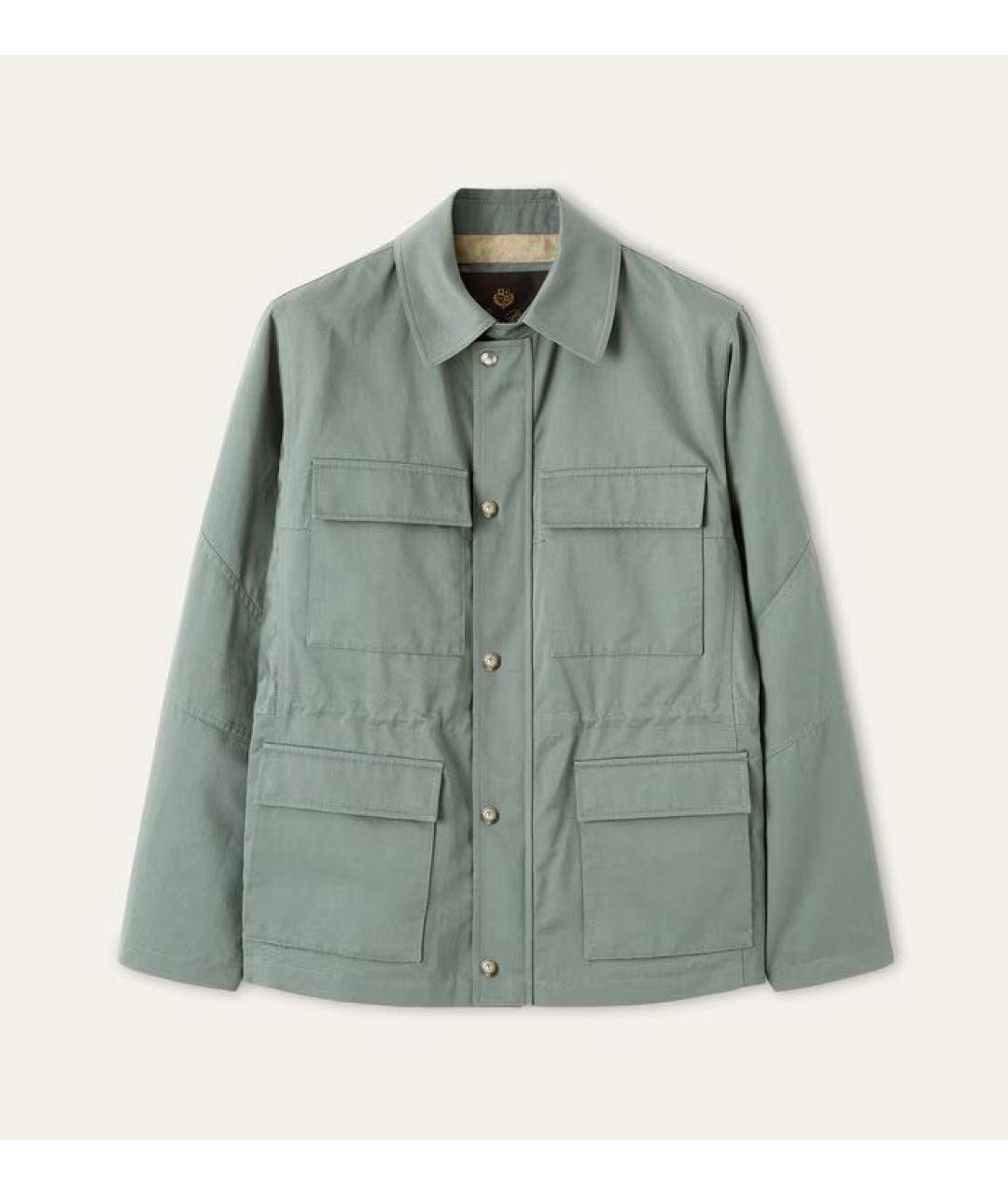 LORO PIANA Бирюзовая хлопковая куртка, фото 7
