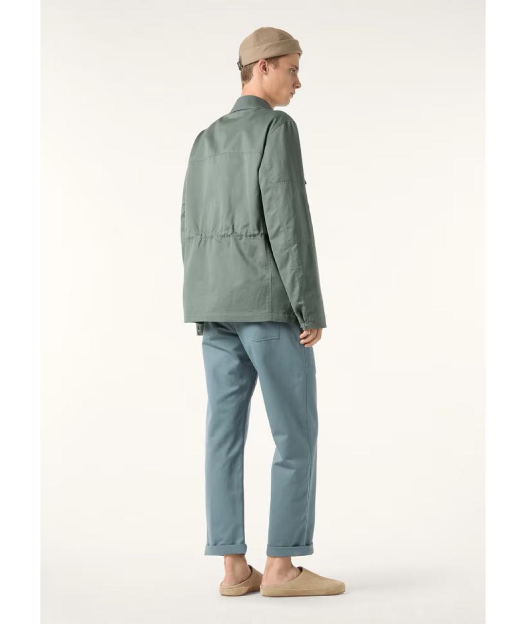 LORO PIANA Бирюзовая хлопковая куртка, фото 5
