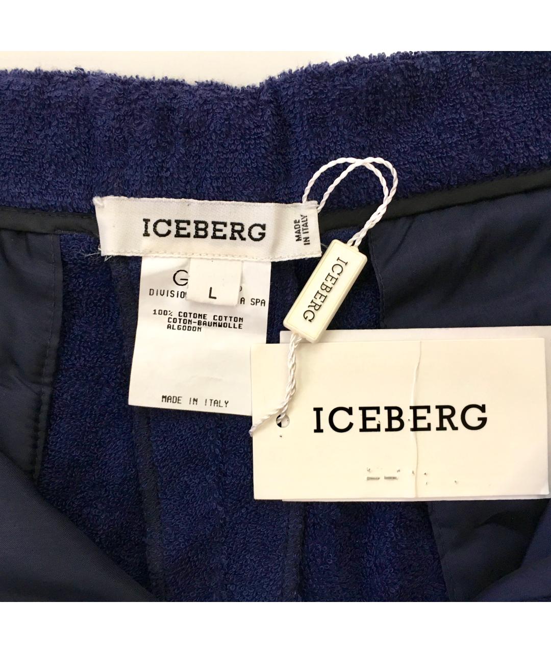 ICEBERG Синие хлопковые шорты, фото 4