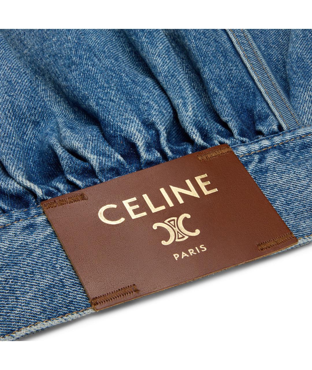 CELINE Синяя хлопковая куртка, фото 3