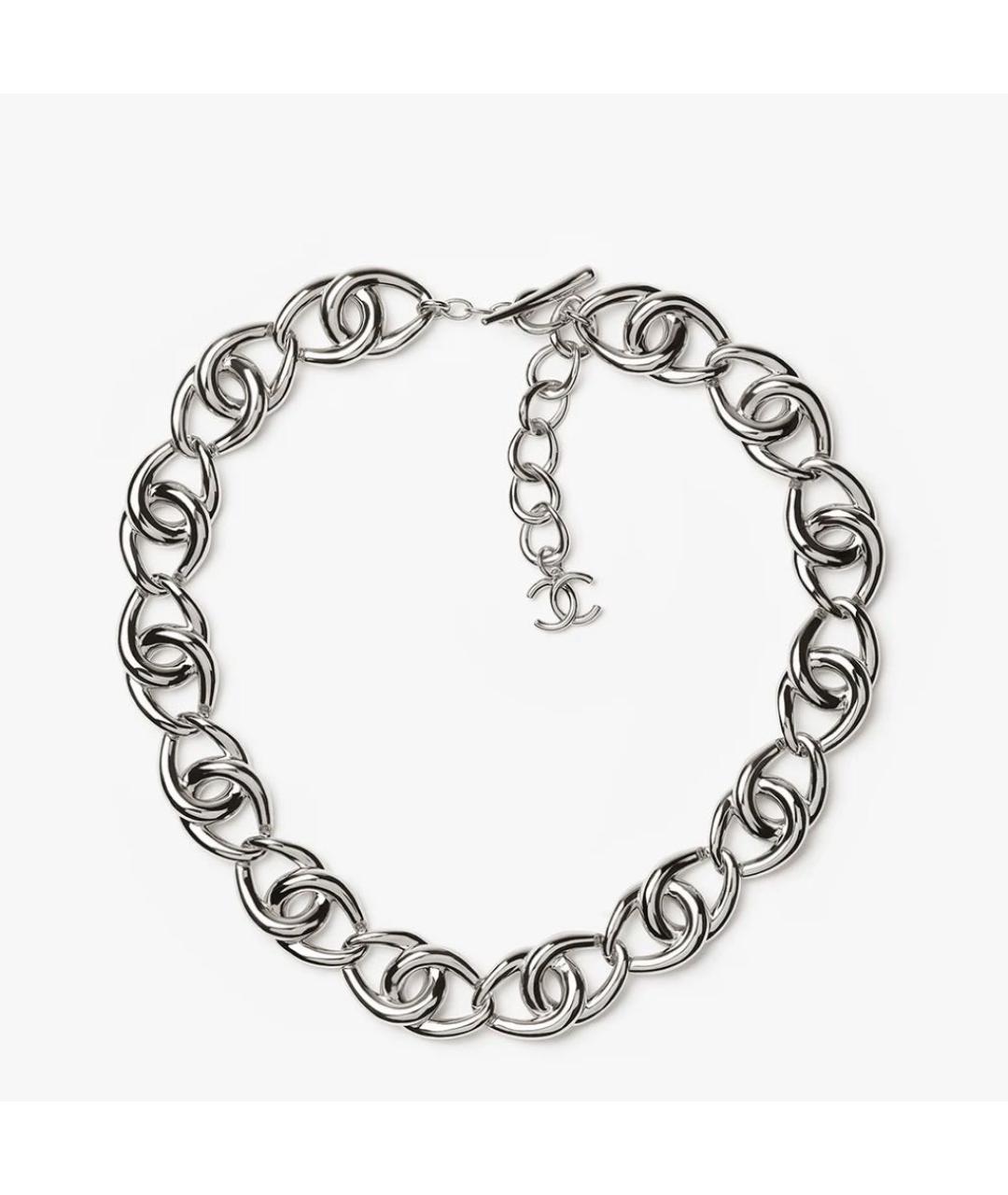CHANEL Серебряное металлическое колье, фото 6