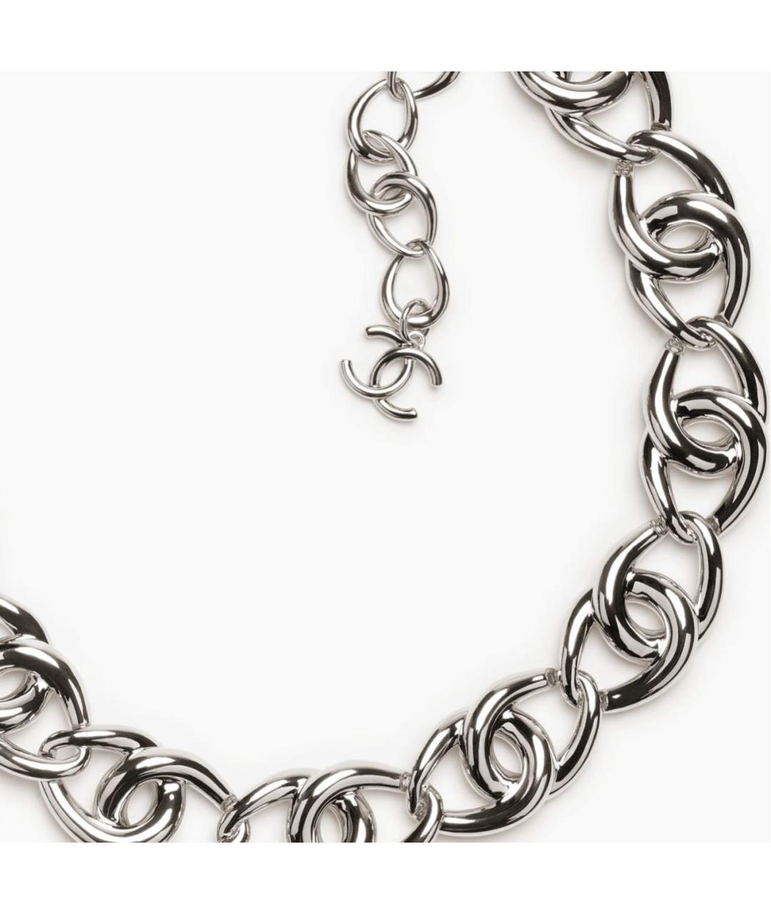 CHANEL Серебряное металлическое колье, фото 3