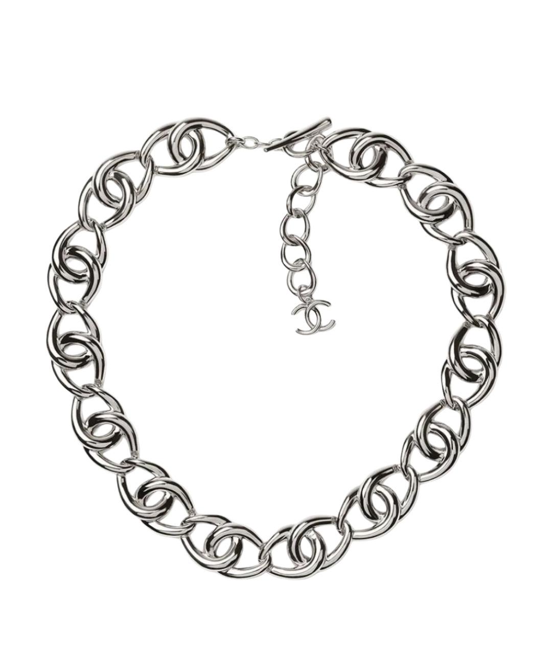 CHANEL Серебряное металлическое колье, фото 1