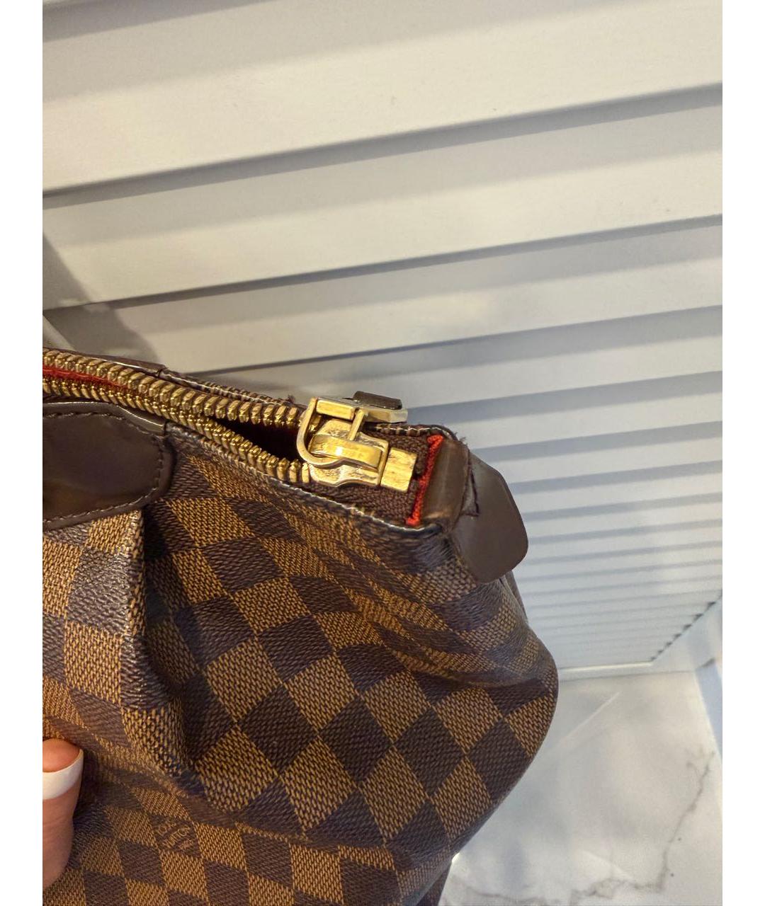 LOUIS VUITTON Коричневая сумка тоут из канвы, фото 3