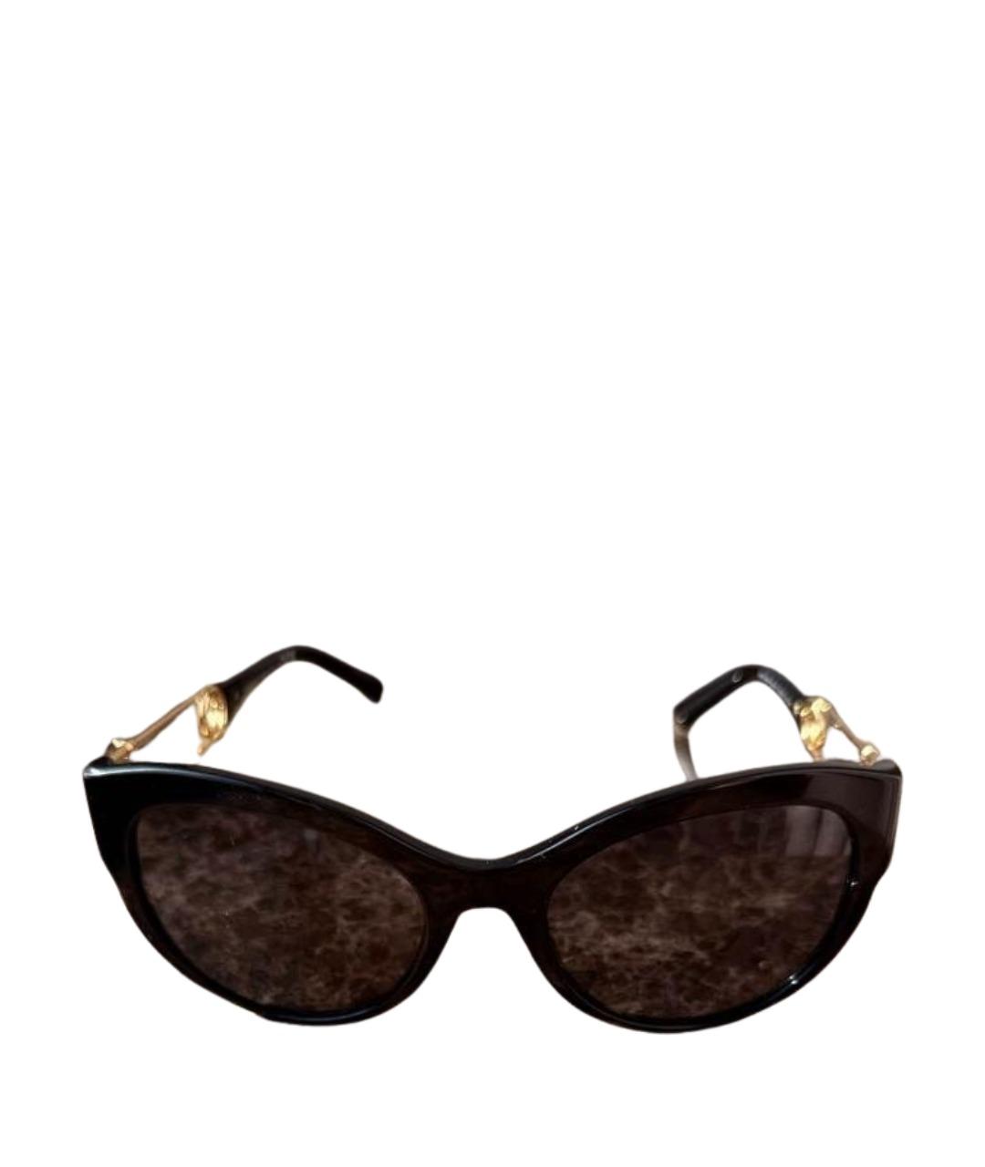 VERSACE Черные пластиковые солнцезащитные очки, фото 1