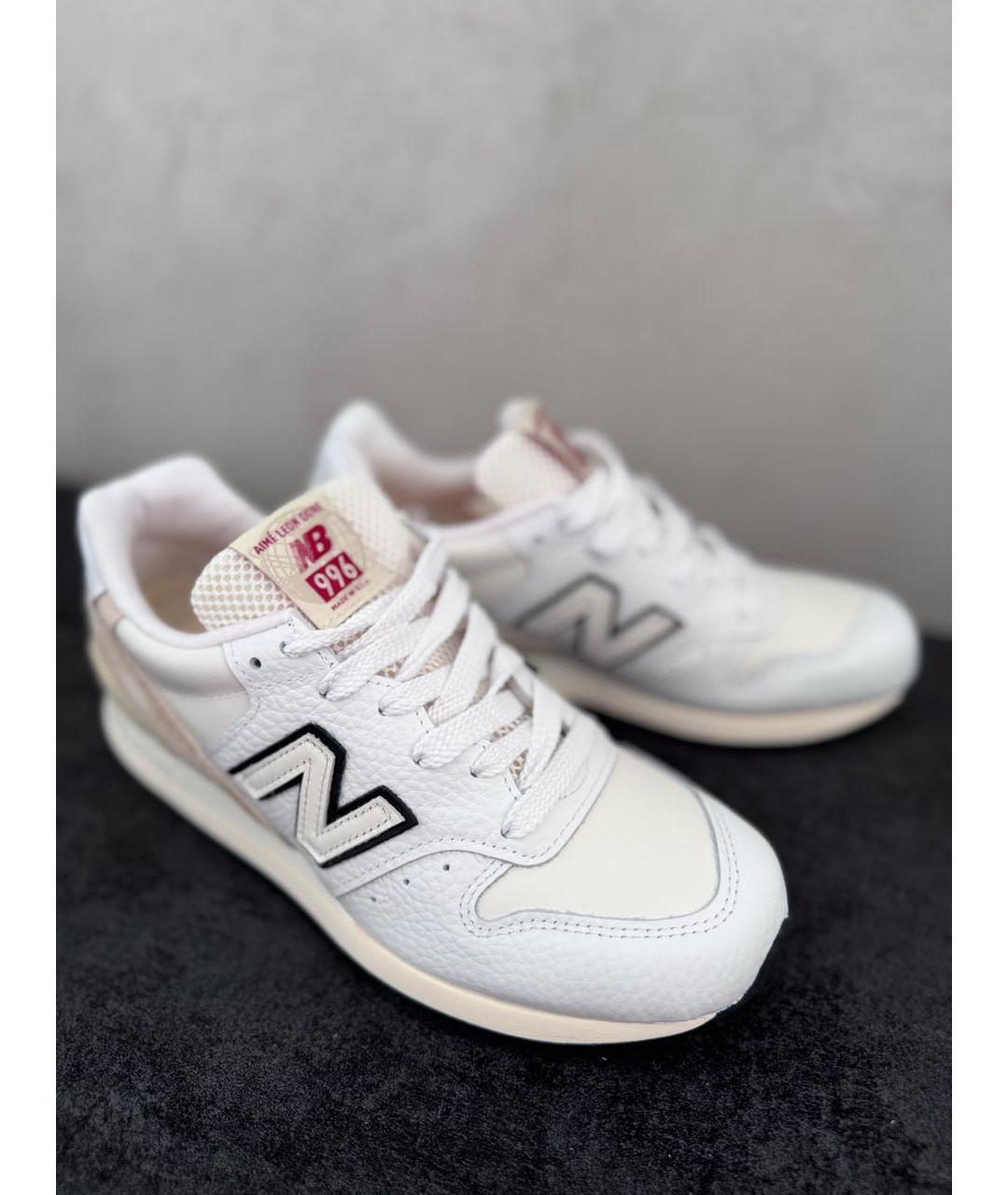 NEW BALANCE Бежевые кожаные кроссовки, фото 2