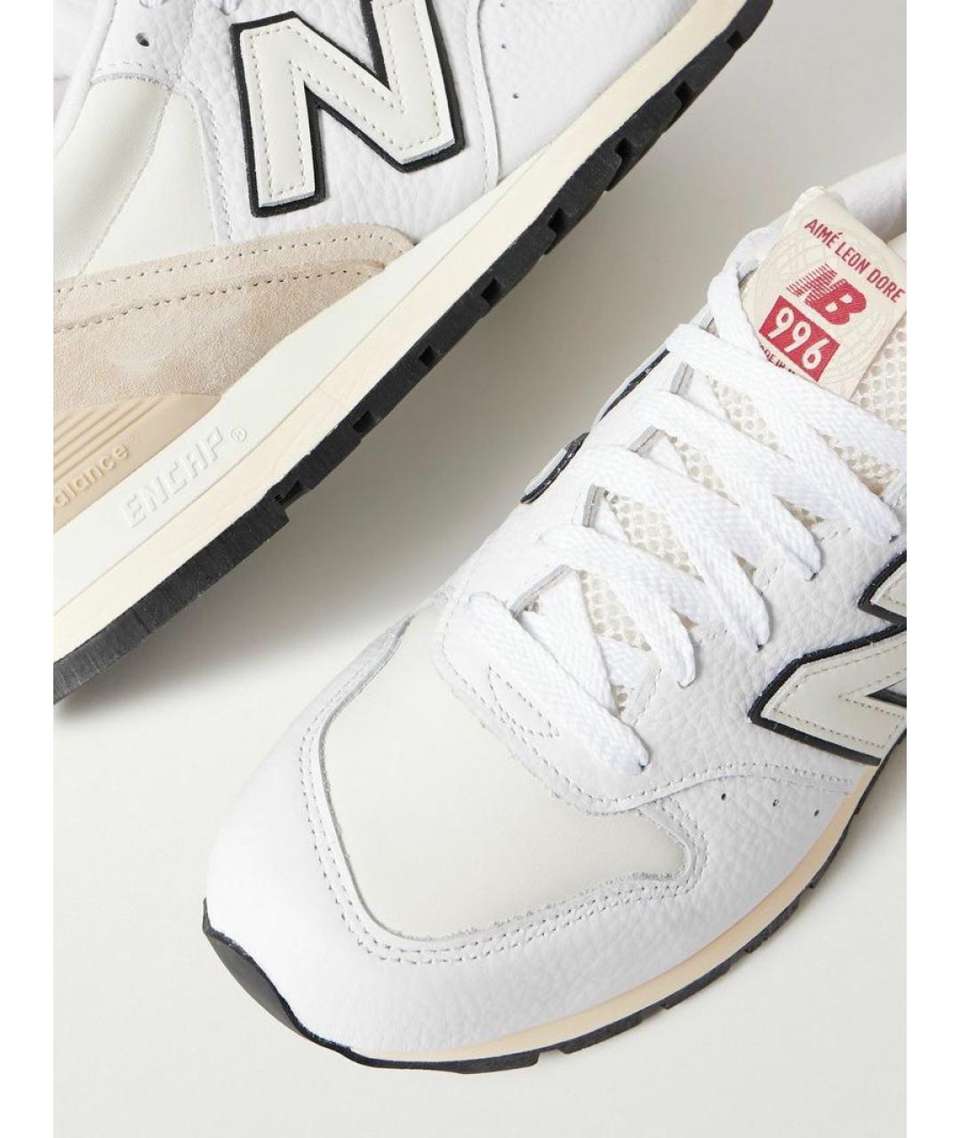 NEW BALANCE Бежевые кожаные кроссовки, фото 4