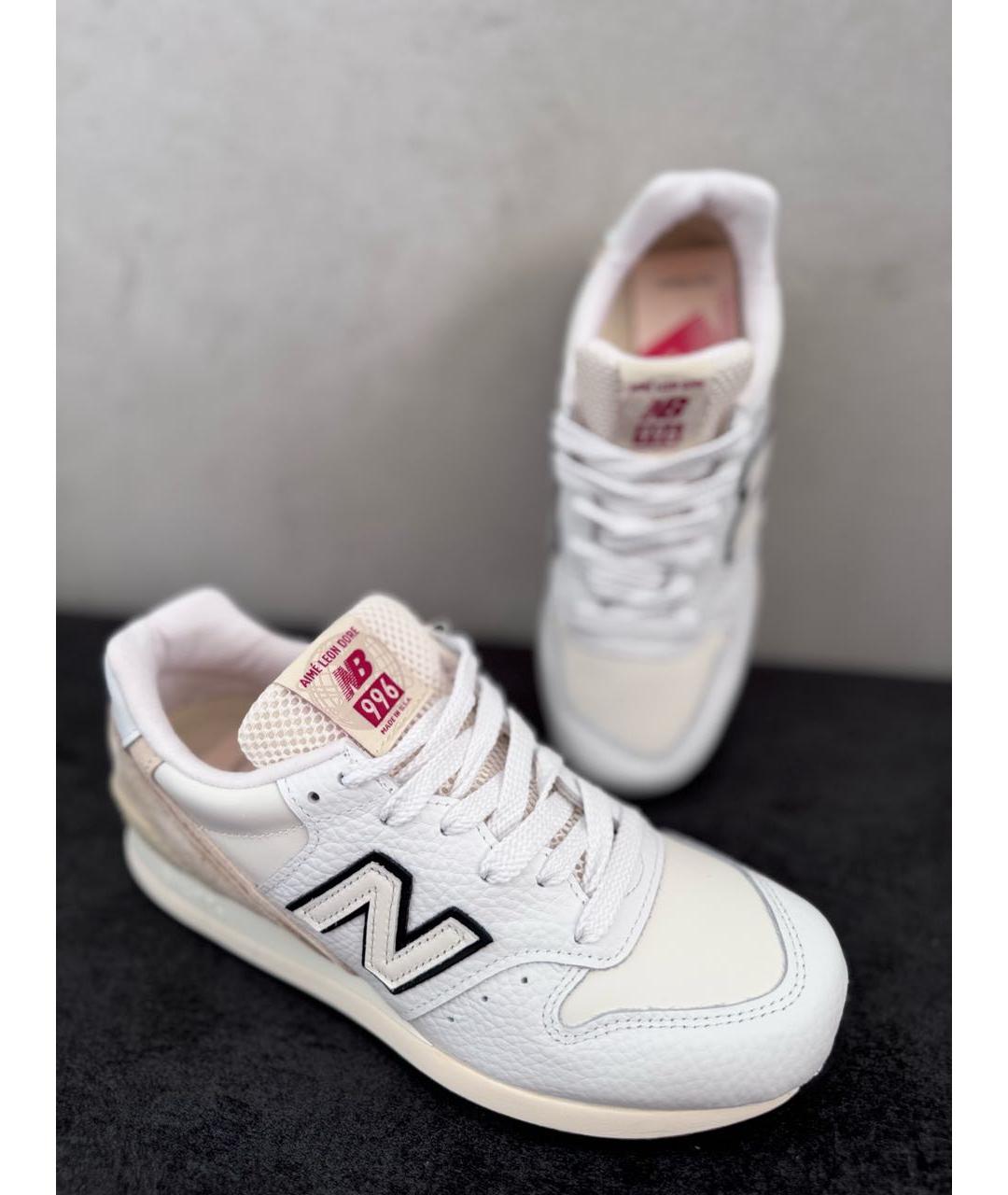 NEW BALANCE Бежевые кожаные кроссовки, фото 3