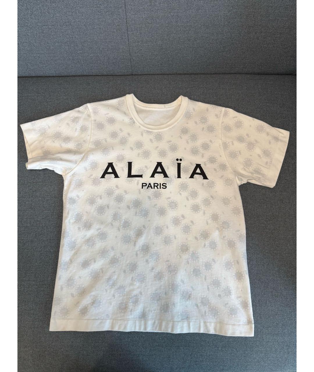 ALAIA Белая хлопковая футболка, фото 7
