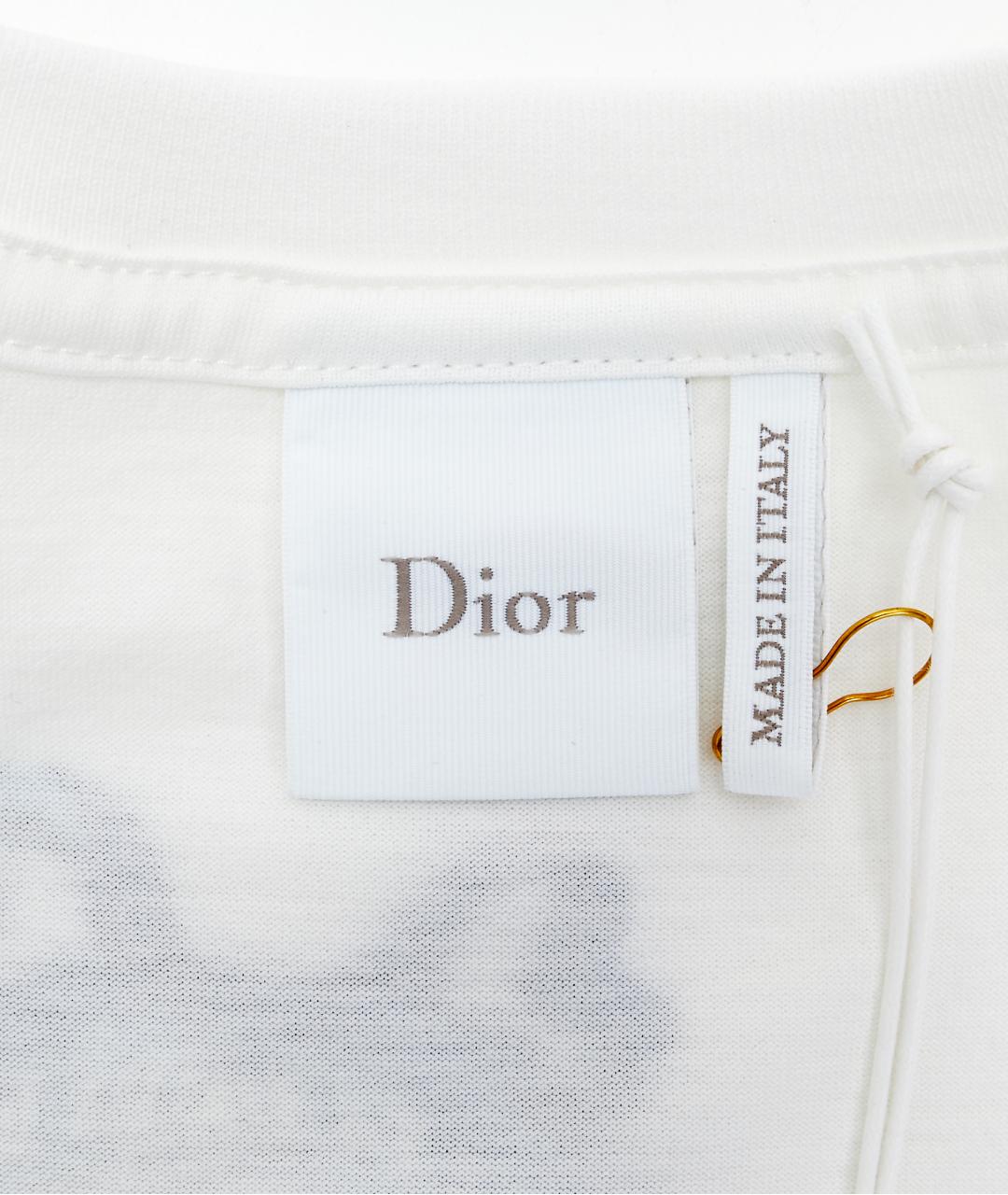 CHRISTIAN DIOR Белая хлопковая футболка, фото 3