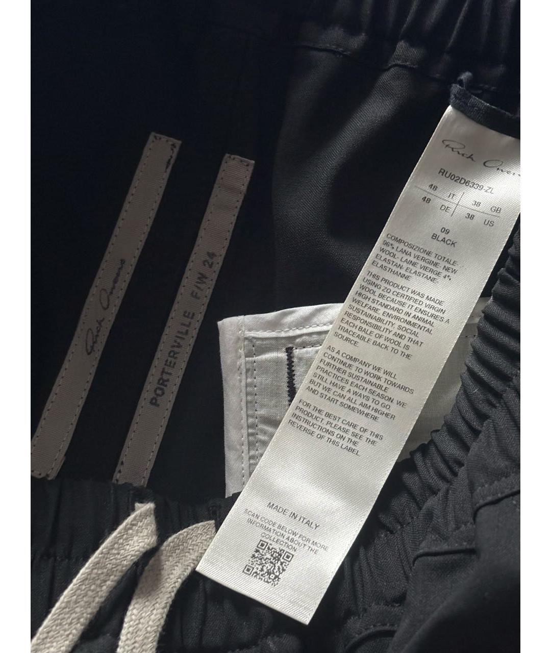 RICK OWENS Черные хлопковые джинсы, фото 4