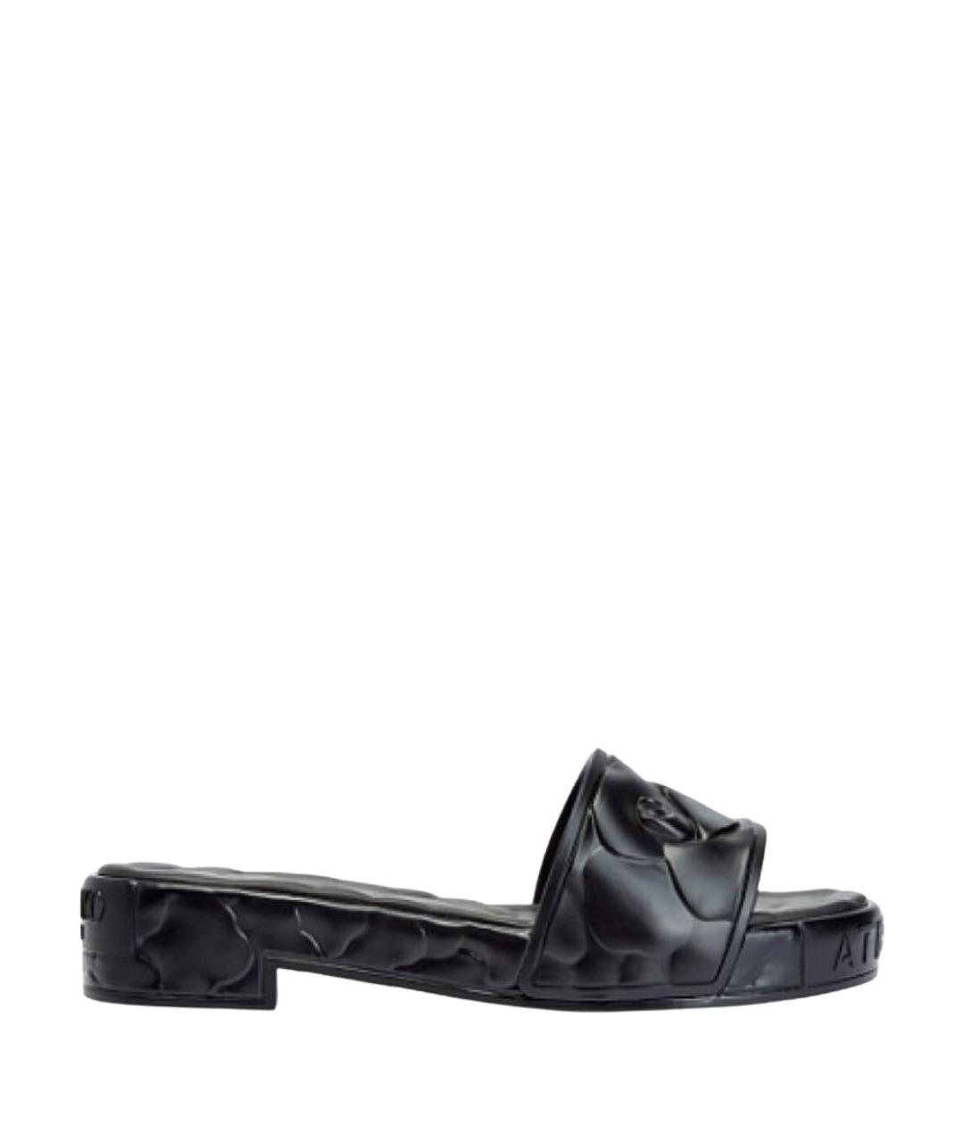 VALENTINO Черные шлепанцы, фото 1