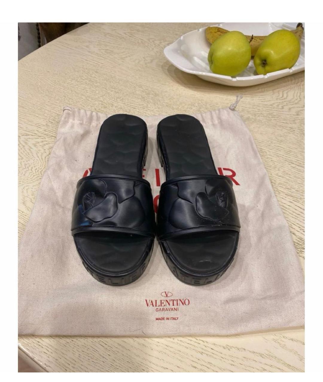 VALENTINO Черные шлепанцы, фото 3
