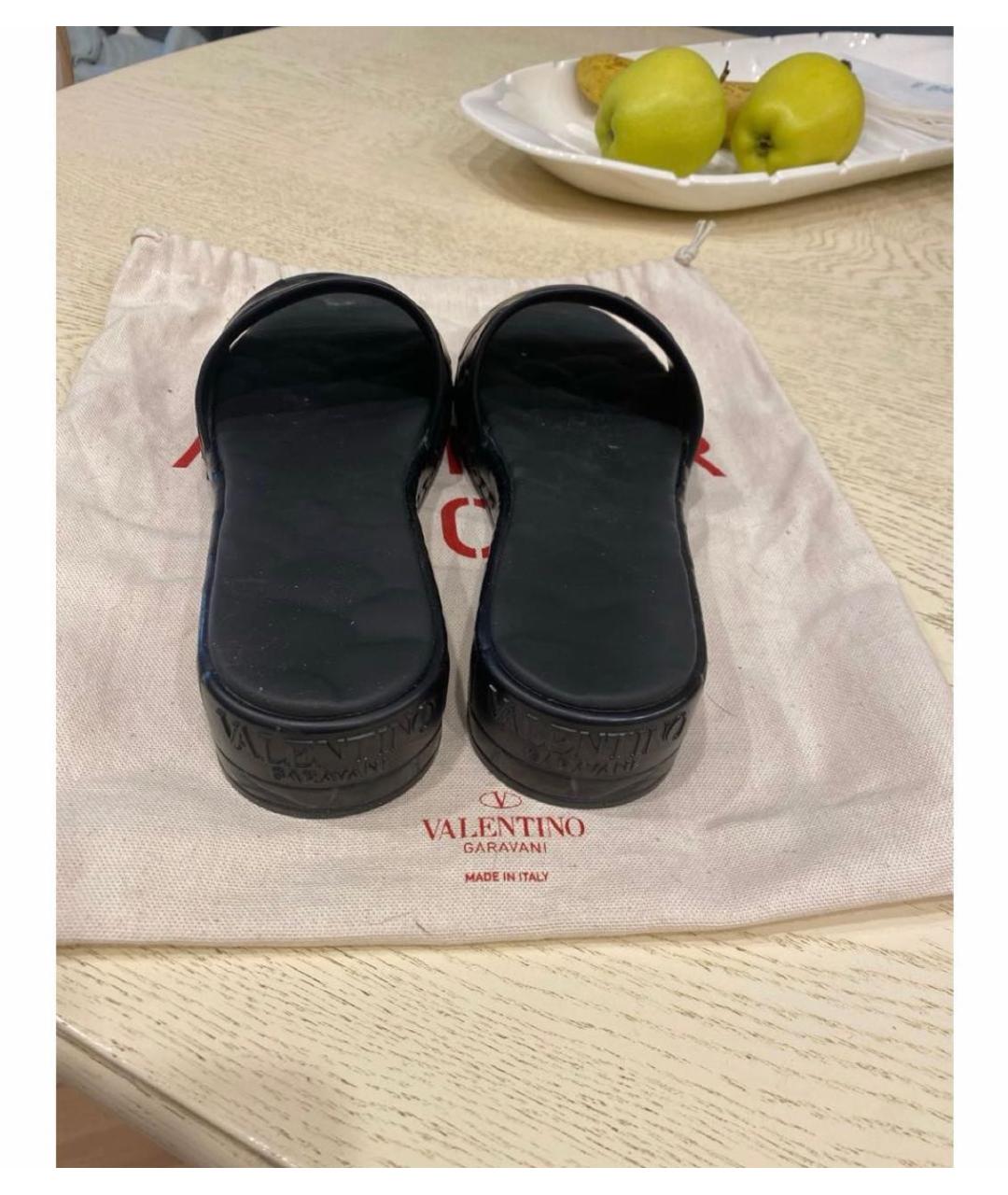 VALENTINO Черные шлепанцы, фото 4