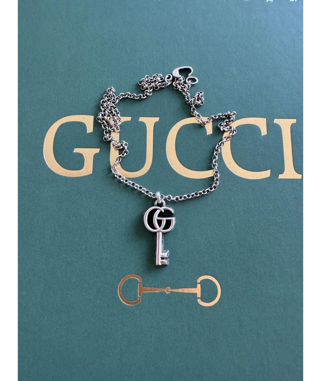 GUCCI Серебряное серебряное колье, фото 7