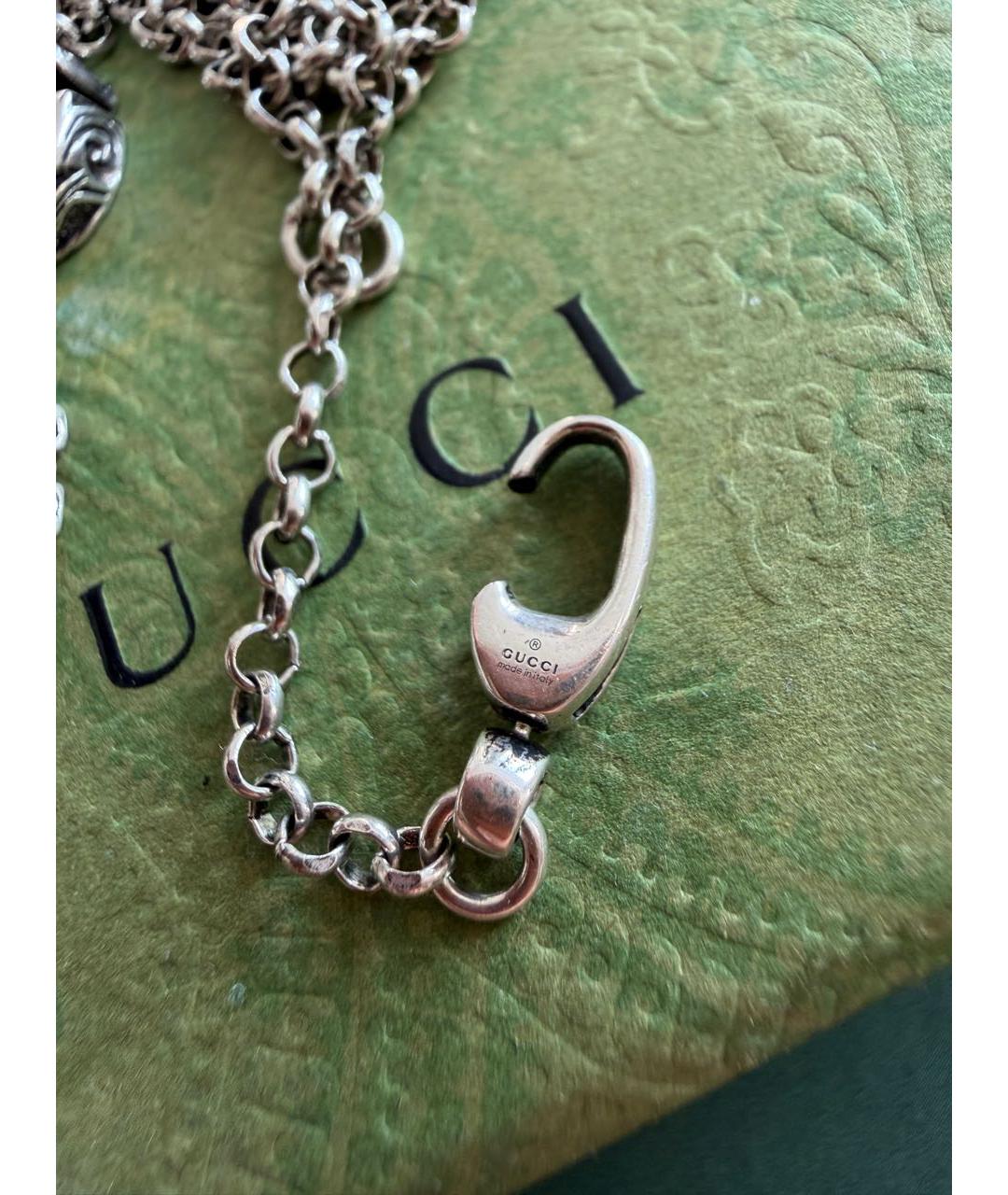 GUCCI Серебряное серебряное колье, фото 8
