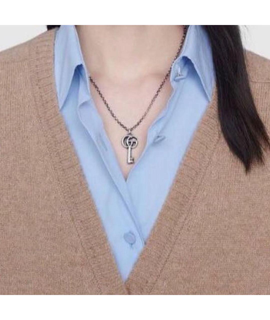 GUCCI Серебряное серебряное колье, фото 2