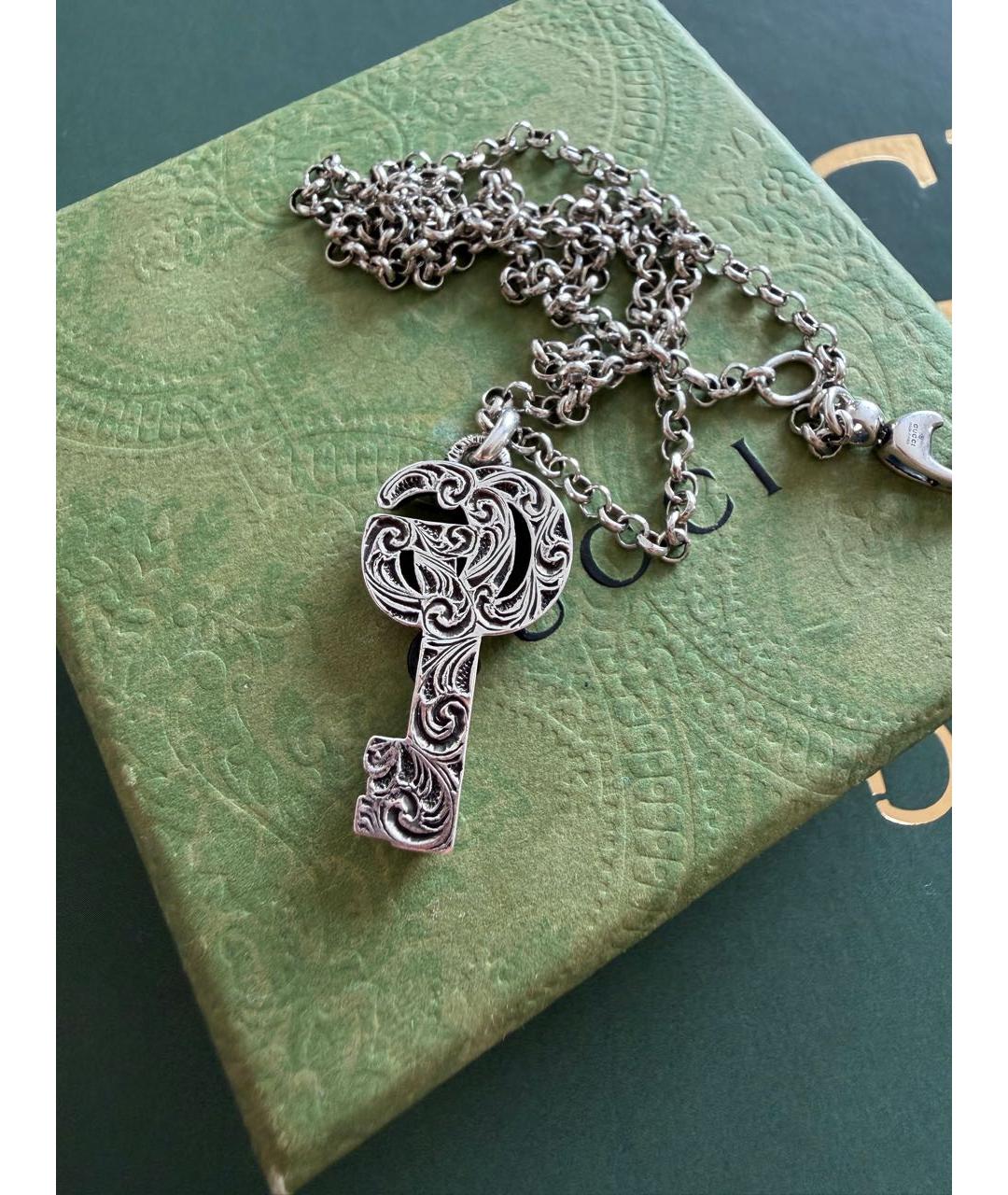 GUCCI Серебряное серебряное колье, фото 6