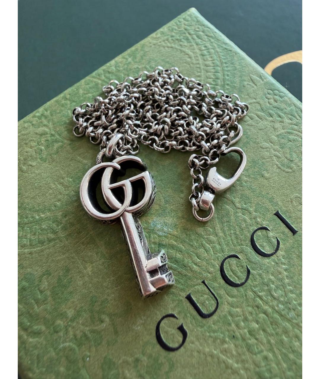 GUCCI Серебряное серебряное колье, фото 5