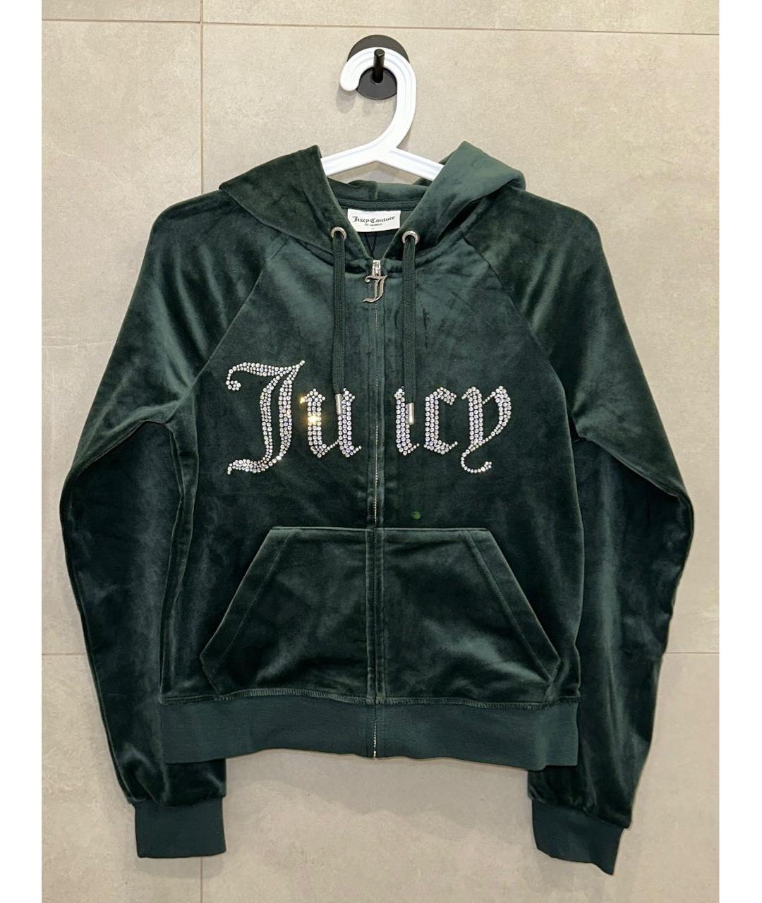 JUICY COUTURE Зеленый велюровый костюм с брюками, фото 2