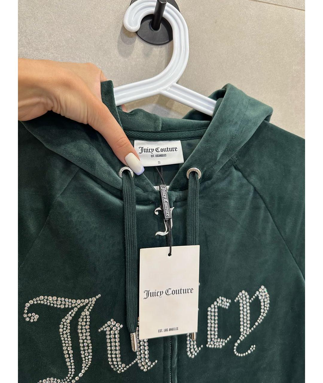 JUICY COUTURE Зеленый велюровый костюм с брюками, фото 5