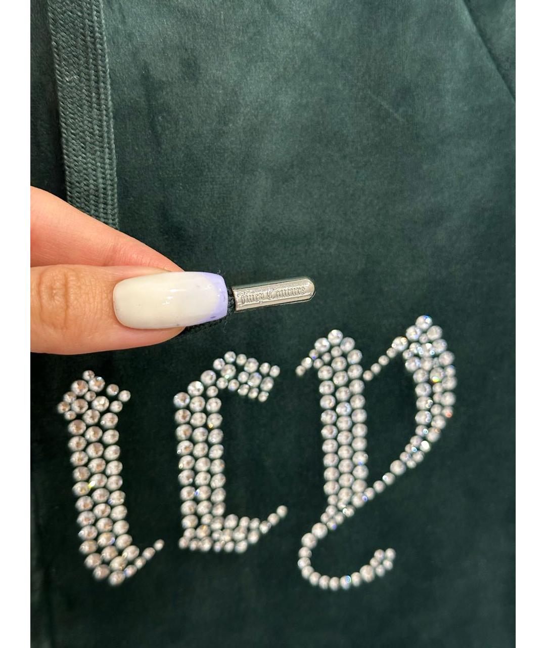 JUICY COUTURE Зеленый велюровый костюм с брюками, фото 6
