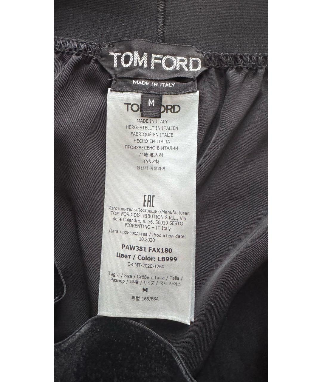 TOM FORD Черные лиоцелловые прямые брюки, фото 3