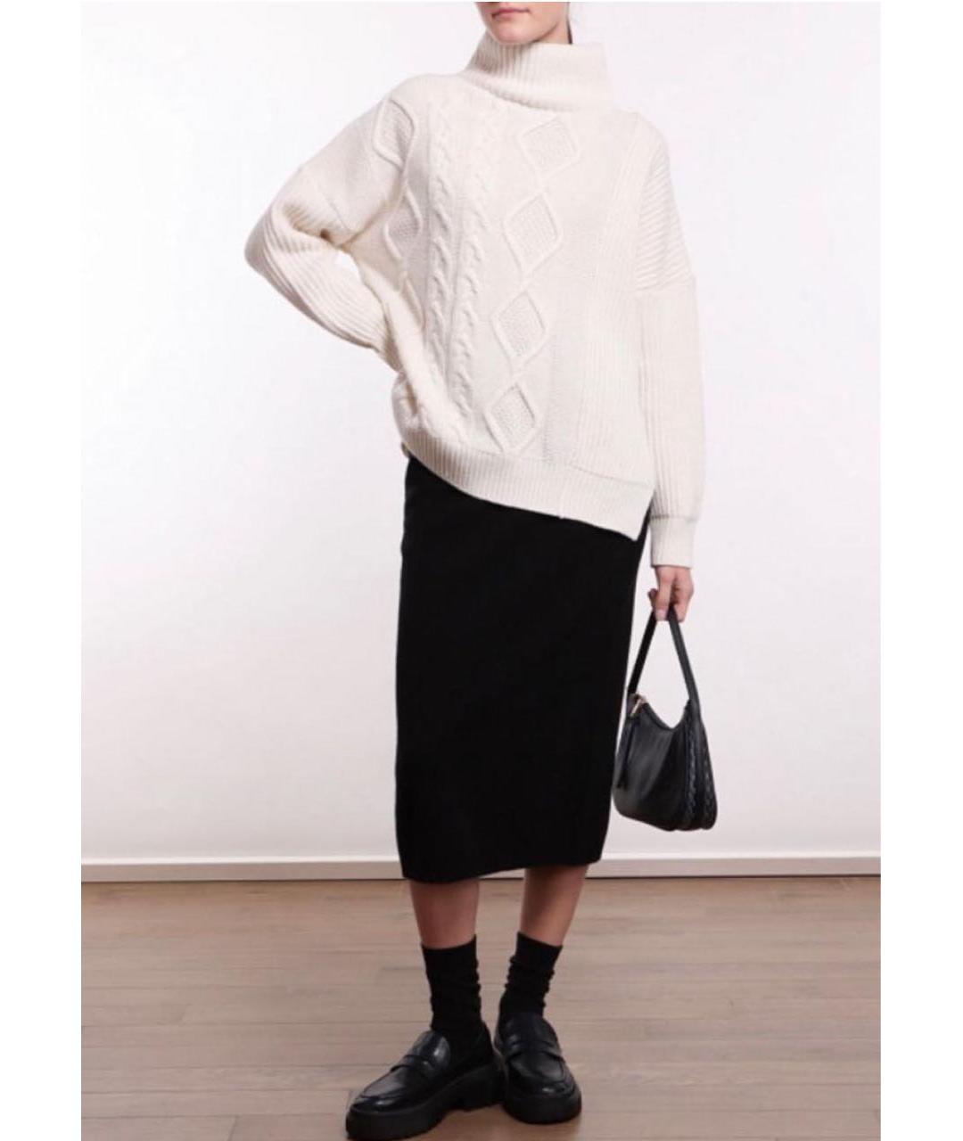WEEKEND MAX MARA Белый шерстяной джемпер / свитер, фото 8