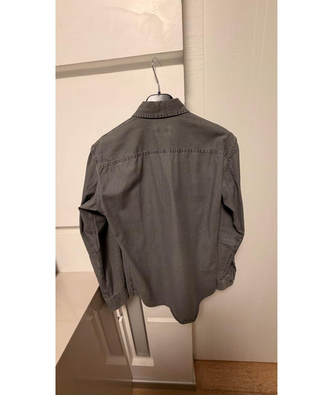 ZEGNA Серая хлопковая кэжуал рубашка, фото 2