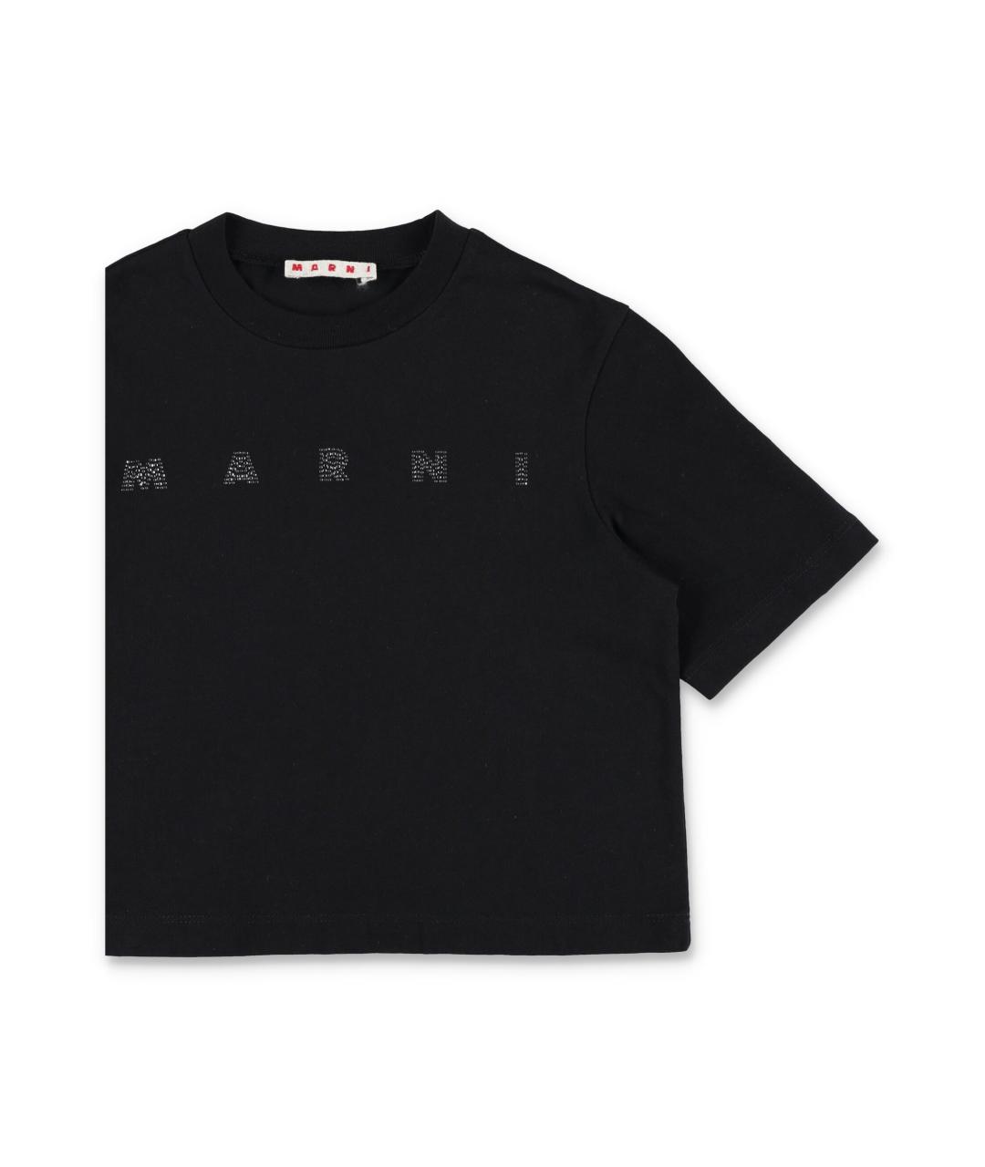 MARNI Черный хлопковый детская футболка / топ, фото 2
