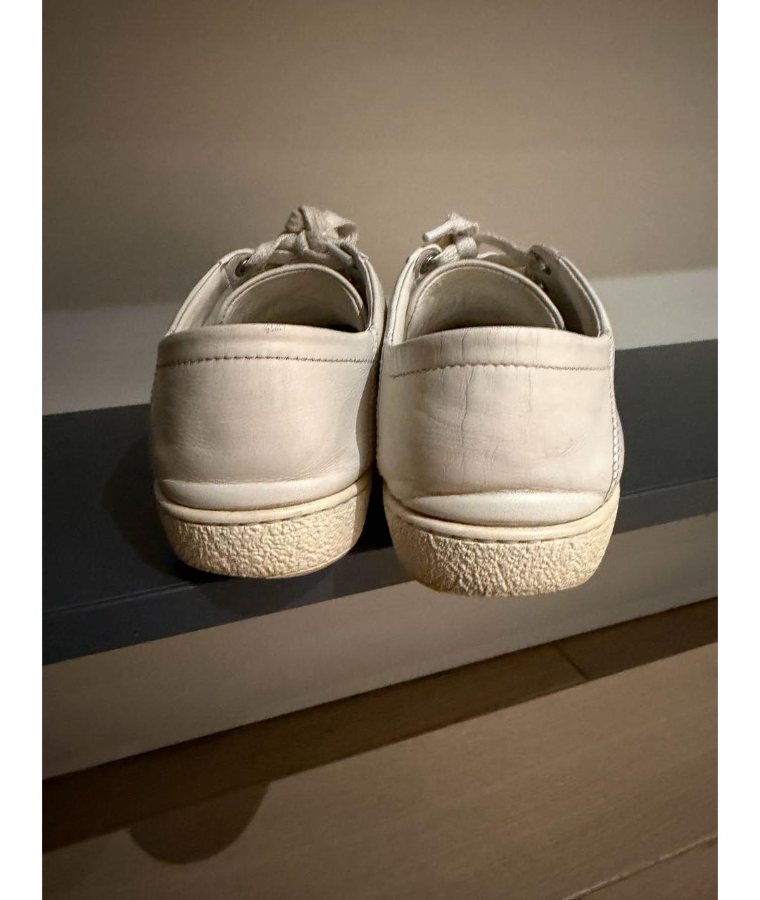 GUCCI Белые кожаные кеды, фото 3