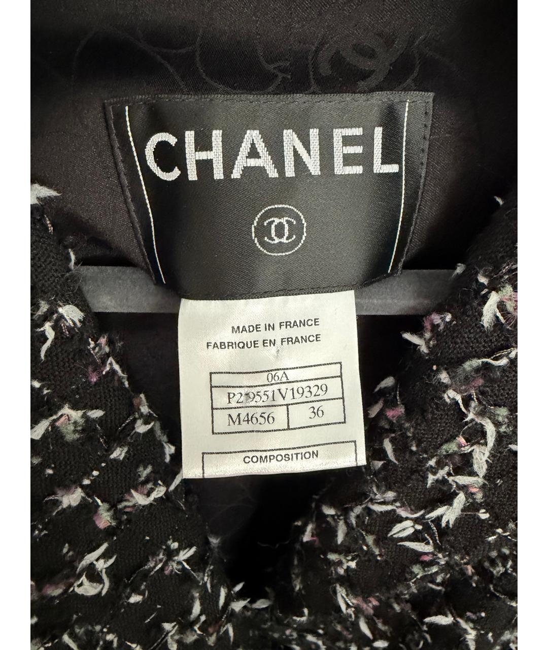 CHANEL Черный шерстяной жакет/пиджак, фото 3