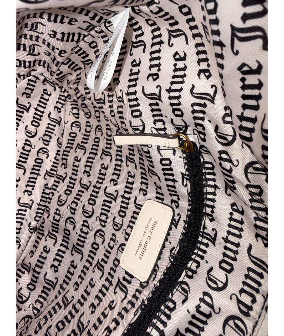 JUICY COUTURE Белая сумка через плечо из искусственной кожи, фото 4