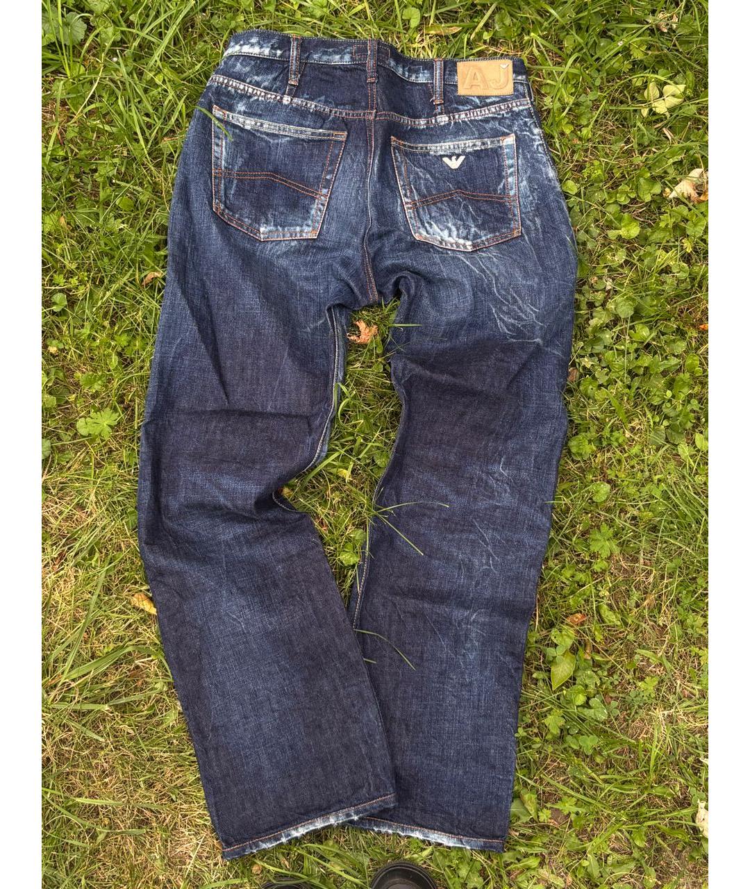 ARMANI JEANS Темно-синие прямые джинсы, фото 2