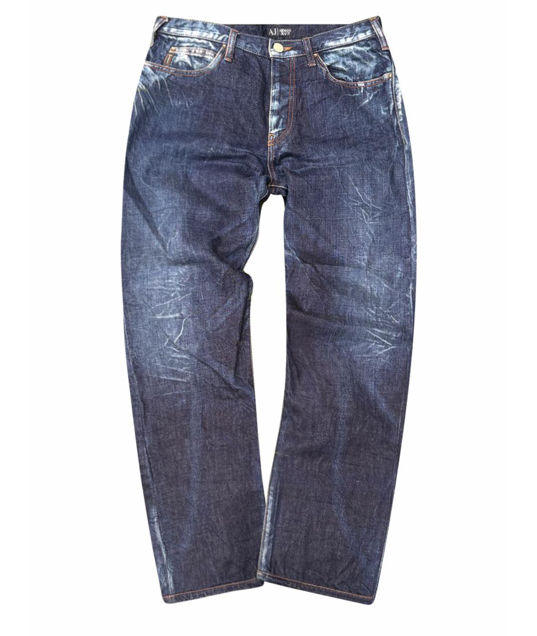 ARMANI JEANS Темно-синие прямые джинсы, фото 1