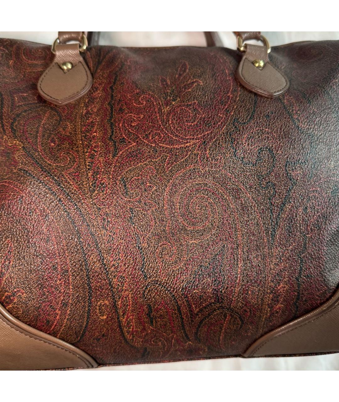 ETRO Коричневая сумка тоут из канвы, фото 2